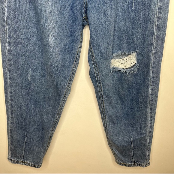 PRINCESS POLLY Balloon Leg Distressed Denim Size 2 Jeans - Picture 5 of 16